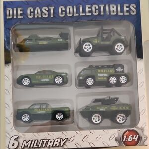 Military Die-Cast Toy Vehicle Set - Green